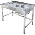 Стол для грязной посуды Kayman СПМ-123/1207 левый