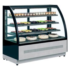 Витрина кондитерская холодильная Tefcold LPD1500C/Black (нерж.)