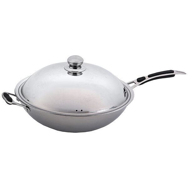 Сковорода INDOKOR WIND36AL WOK (36 см) с крышкой и ручкой