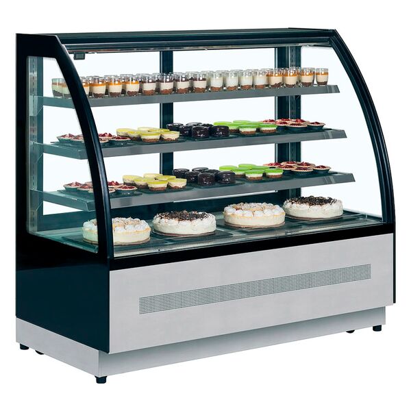 Витрина кондитерская холодильная Tefcold LPD1500C/Black (нерж.)