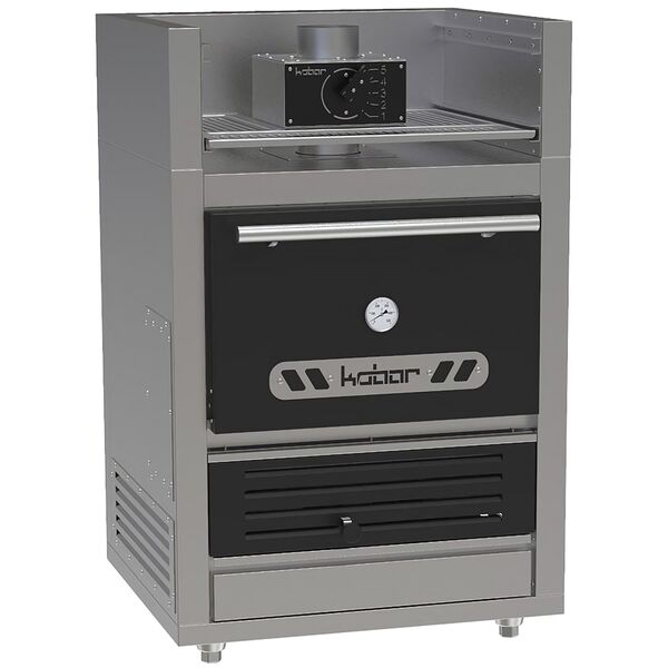 Печь на твердом топливе (хоспер) Кобор FIRE-25-M BC (полка для подогрева)