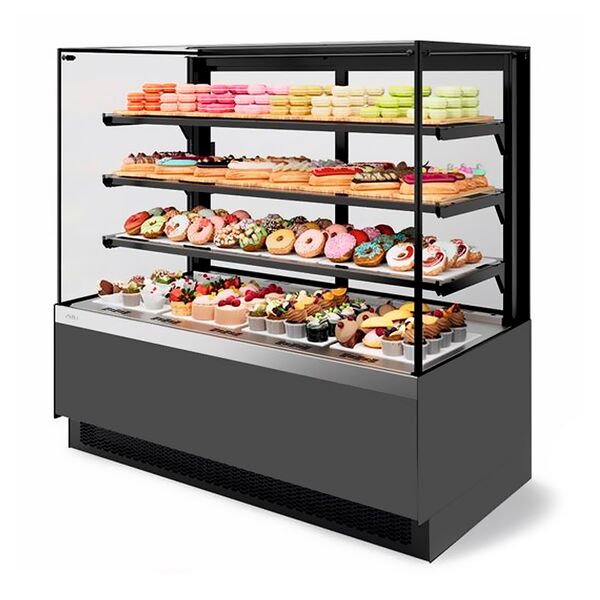 Витрина холодильная Chilz Vete KUB II 90 (серый матовый / шлифованная нержавейка) ВК278 (285-204)