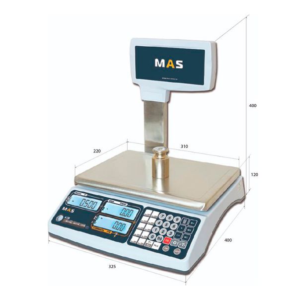 Весы торговые электронные со стойкой Mas MR1-15P